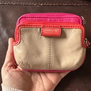 Coach Beige and Pink wallet